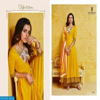 SAJAWAT CREATION SARTHI Vol-8 MASLIN READYMADE PLAZZO STYLE SALWAR SUIT CLOTHING STORE