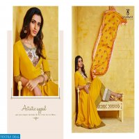 SAJAWAT CREATION SARTHI Vol-8 MASLIN READYMADE PLAZZO STYLE SALWAR SUIT CLOTHING STORE