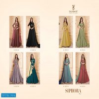 SAJAWAT CREATION SIPHORA VOL 1 LONG GOWN STYLE PARTY WEAR DESIGNER SOFT SILK SUITS EXPORTER
