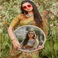 SANGAM PRINTS ANAYA LINEN DIGITAL PRINTED SARIS WHOLESALER