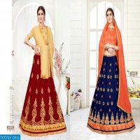 SANSKAR STYLE DECOR CASUAL STYLISH NET EMBROIDERY LEHANGA COLLECTION