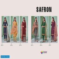 SANSKRUTI PRESENT SAFRON PURE JAM SILK DESIGNER SUITS COLLECTION