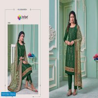 SANSKRUTI PRESENT SAFRON PURE JAM SILK DESIGNER SUITS COLLECTION