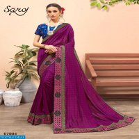 SAROJ PRESENT NAKSHITA VICHITRA SILK WITH HEAVY BORDER SAREE WHOLESALE PRICE