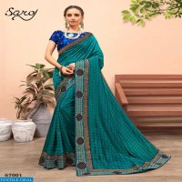 SAROJ PRESENT NAKSHITA VICHITRA SILK WITH HEAVY BORDER SAREE WHOLESALE PRICE