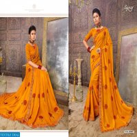 SAROJ SPICY LOOK SILK EMBROIDERED SARIS CATALOG BUY ONLINE SHOPPING