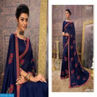 SAROJ SPICY LOOK SILK EMBROIDERED SARIS CATALOG BUY ONLINE SHOPPING
