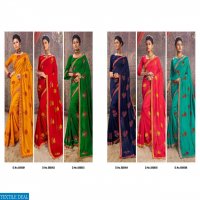 SAROJ SPICY LOOK SILK EMBROIDERED SARIS CATALOG BUY ONLINE SHOPPING