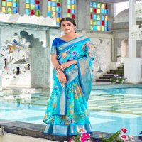 SHREYANS FASHION NATURAL SILK ORGANZA CAUSAL WEAR SARIS WHOLESALER