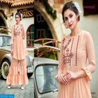 SHRI HARSIDDHI STYLES GLAMORS COTTON LINEN EXCLUSIVE AARI WORK TOP WITH PLAZZO DEALER