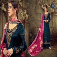 SUZEN BY RSF SATIN GEORGETTE EMBROIDERY DRESS MATERIALS WHOLESALER