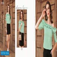 SYASII PRESENT SUMMER BEAUTY DESIGNER GIRLS JEANS SHORT TOP SHORT KURTIS