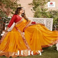 Seemaya Juicy Wholesale Vichitra Silk Ethnic Sarees