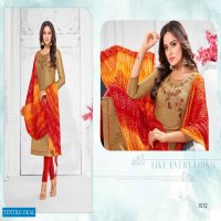 Shagun Bandhej Crush Wholesale Bandhani Dress Material
