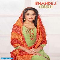 Shagun Bandhej Crush Wholesale Bandhani Dress Material