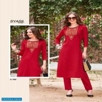 Syasii Rayasa Wholesale Pure Chinon With Kashmiri Embroidery Kurti With Pant