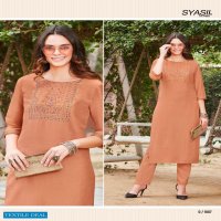 Syasii Rayasa Wholesale Pure Chinon With Kashmiri Embroidery Kurti With Pant