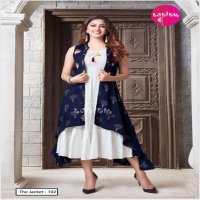 THE JACKET VOL 1 BY LAPINK RAYON COTTON DESIGNER MIDI GOWN WITH JACKET