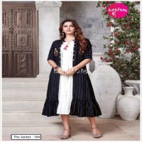 THE JACKET VOL 1 BY LAPINK RAYON COTTON DESIGNER MIDI GOWN WITH JACKET