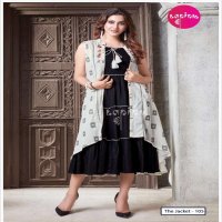 THE JACKET VOL 1 BY LAPINK RAYON COTTON DESIGNER MIDI GOWN WITH JACKET