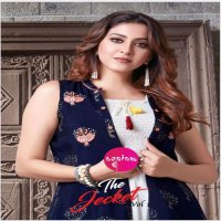 THE JACKET VOL 1 BY LAPINK RAYON COTTON DESIGNER MIDI GOWN WITH JACKET
