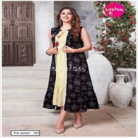 THE JACKET VOL 1 BY LAPINK RAYON COTTON DESIGNER MIDI GOWN WITH JACKET