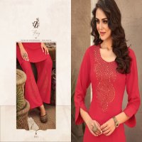 TZU LIFESTYLE FAIRY MUSHROOM SLUB SILK EXCELLENT TOP WITH PLAZZO PATTERN TRADER