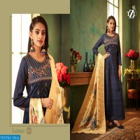 TZU LIFESTYLE SUHANI MASLIN CRAPE SILK ROUND CUT LONG KURTI WITH DUPATTA SUPPLIER