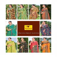 VINAMRA VISCOSE PRINT ELEVEN VOL 2 PRINTED FANCY SAREE COLLECTION