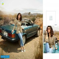 VINAY FASHION PRESENTS ONLY TOP RAYON SLUB PRINT JEANS SHORT TOPS FOR GIRLS