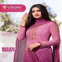Vinay Magical Brasso Vol-9 Wholesale Straight Salwar Kameez