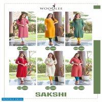 WOOGLEE PRESENT SAKSHI RAYON FANCY HANDWORK DESIGNER KURTIS