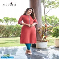 WOOGLEE PRESENT SAKSHI RAYON FANCY HANDWORK DESIGNER KURTIS