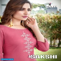 WOOGLEE PRESENT SAKSHI RAYON FANCY HANDWORK DESIGNER KURTIS
