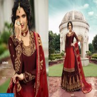 ZUBEDA AZZAA SATIN GEORGETTE PARTY WEAR INDIAN DESIGNER LEHENGA STYLE SUIT SUPPLIER