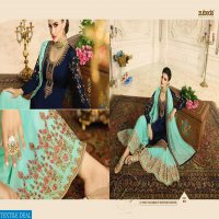ZUBEDA LAUNCH AASHKA SATIN GEORGETTE WITH EMBROIDERY WORK PLAZZO STYLE SUIT