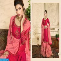 ZUBEDA LAUNCH AASHKA SATIN GEORGETTE WITH EMBROIDERY WORK PLAZZO STYLE SUIT