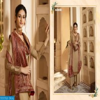 ZUBEDA PRESENTING SUVARNA SATIN GEORGETTE EMBORIDERY WORK SUIT OUTFIT
