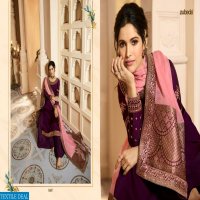 ZUBEDA PRESENTING SUVARNA SATIN GEORGETTE EMBORIDERY WORK SUIT OUTFIT