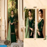 ZUBEDA PRESENTING SUVARNA SATIN GEORGETTE EMBORIDERY WORK SUIT OUTFIT