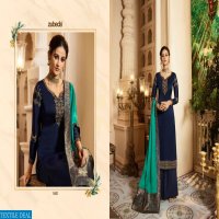 ZUBEDA PRESENTING SUVARNA SATIN GEORGETTE EMBORIDERY WORK SUIT OUTFIT