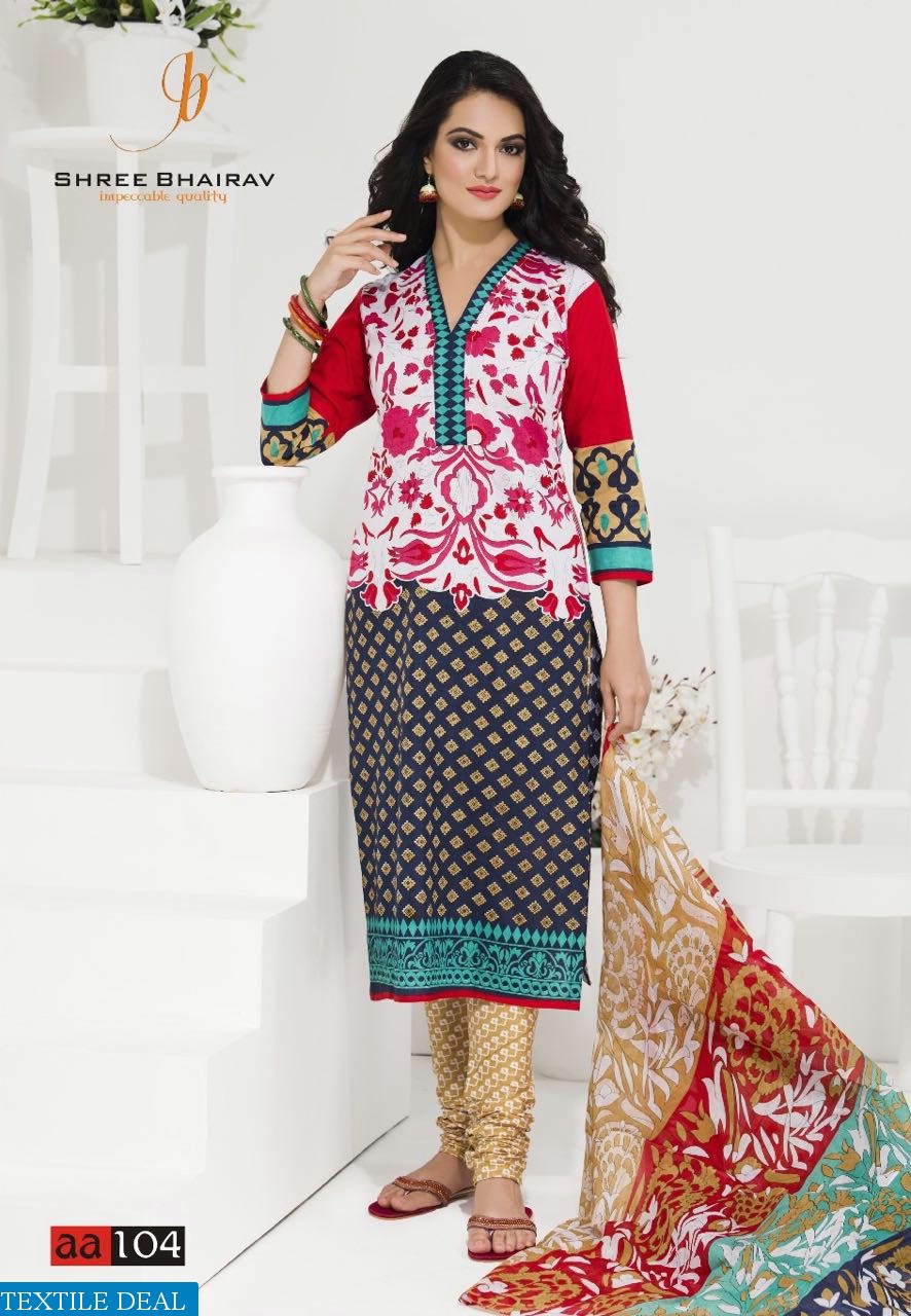 SHREE BHAIRAV AANYAA vol-2 PURE COTTON DRESS MATERIAL - textiledeal.in