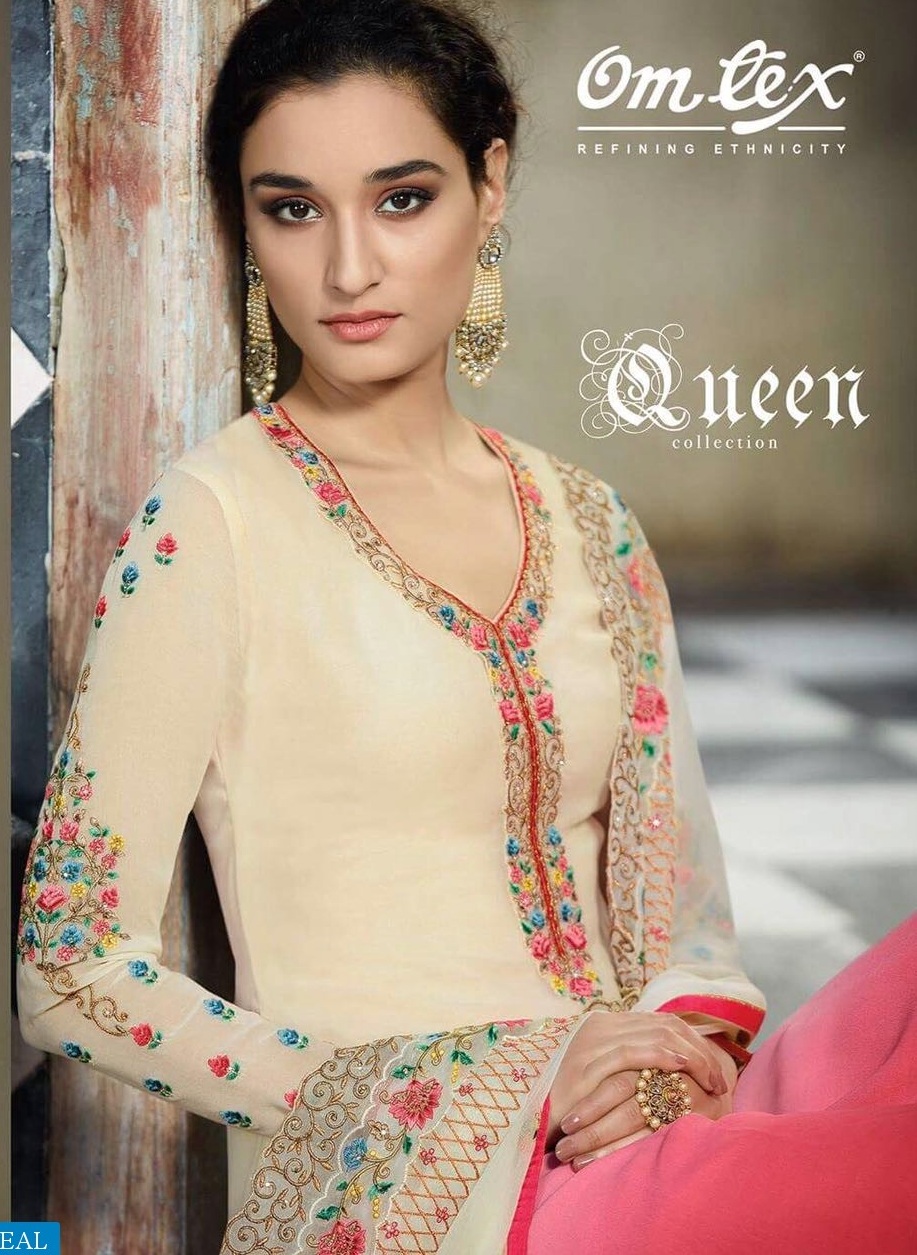 Omtex Queen Wholesale Embroidered Suits textiledeal.in