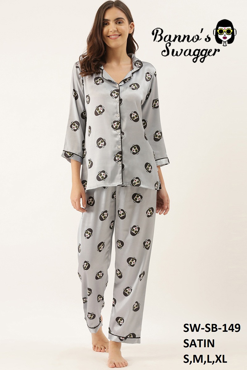 KEEV LIFESTYLE PJ SET SATIN DECENT LOOK 