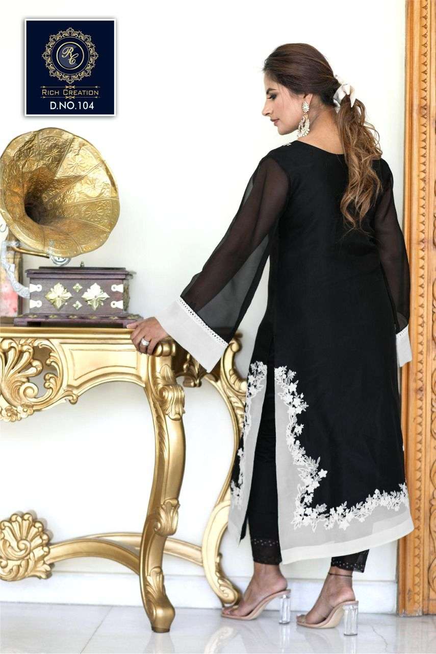 RICH CREATION 104 GEORGETTE EMBROIDERY 