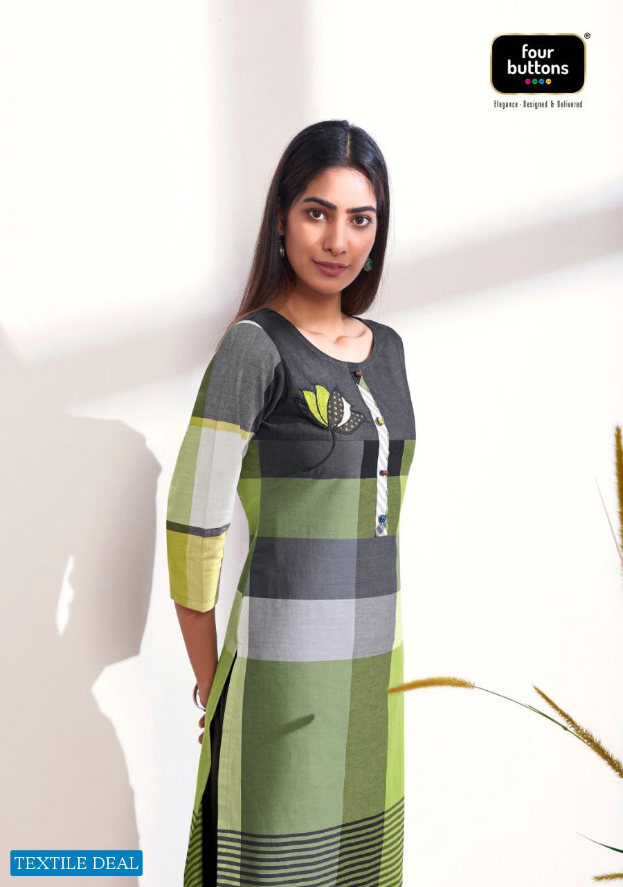 four button kurti