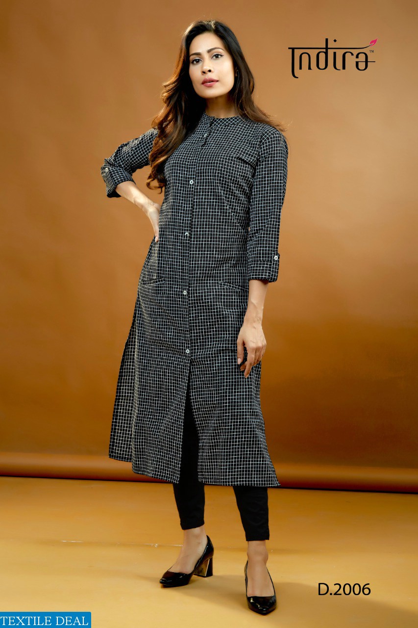cotton check kurtis