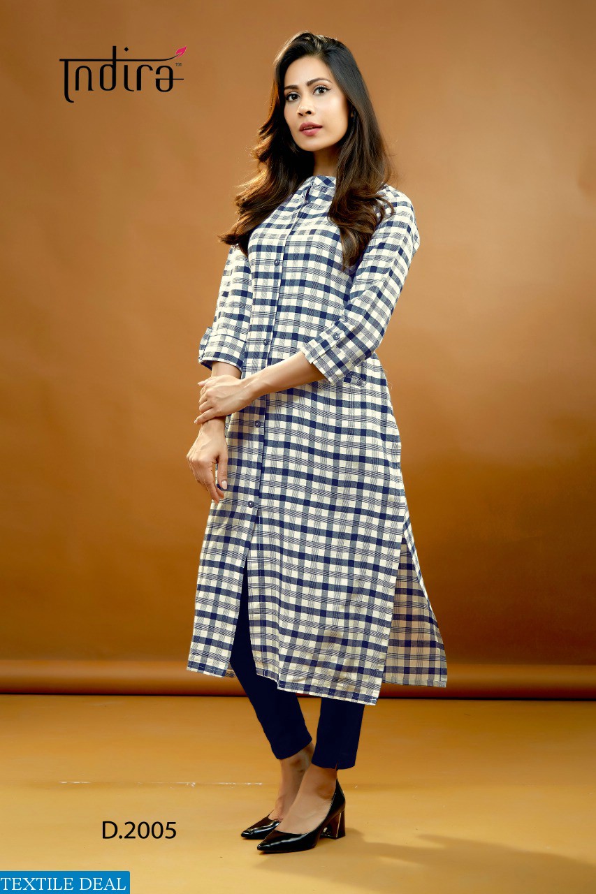 cotton check kurtis