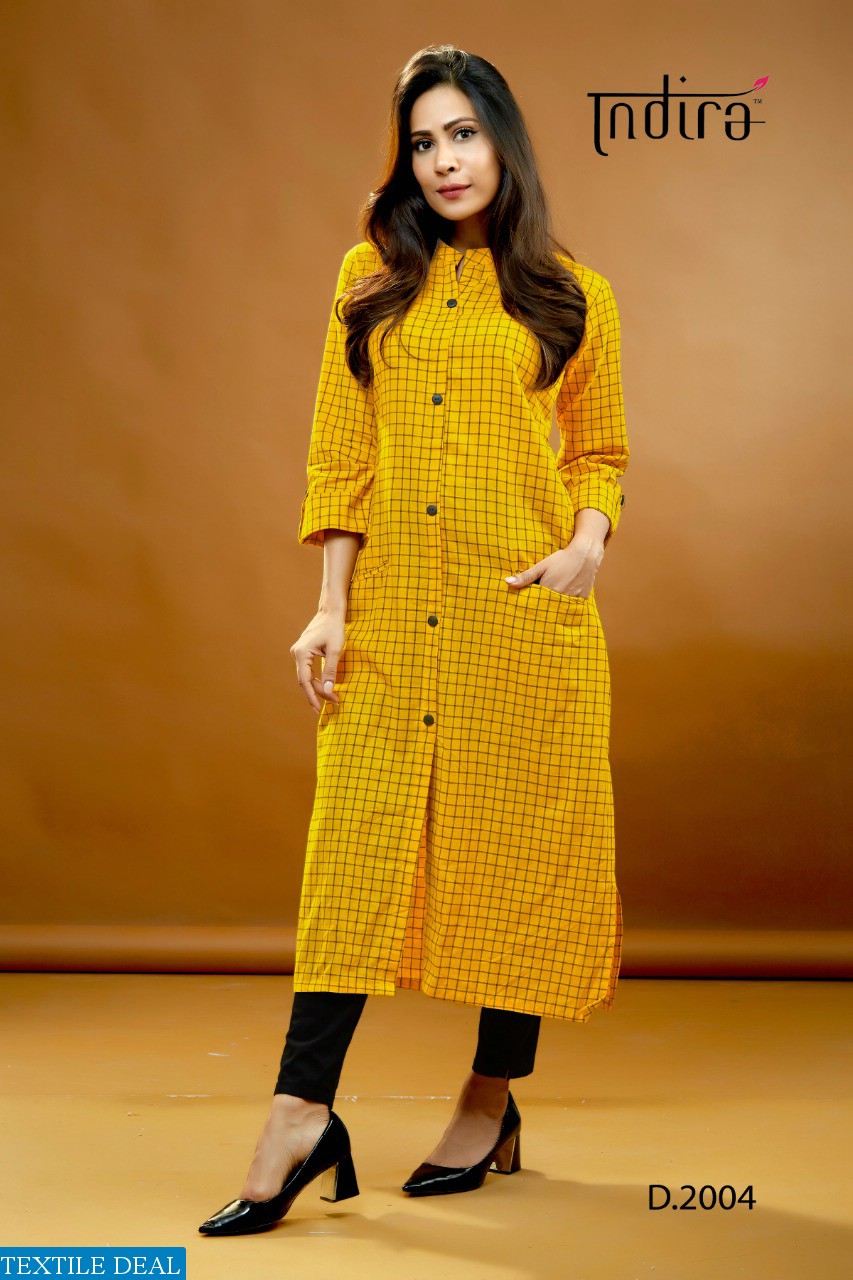 cotton check kurtis