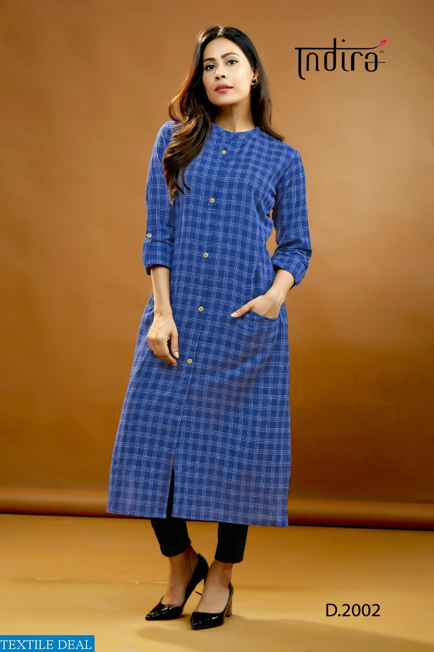 cotton check kurtis